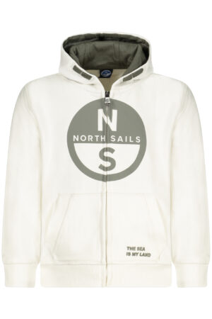 SUDADERA BLANCA CON CREMALLERA PARA NIÑOS DE NORTH SAILS