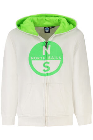 SUDADERA CON CREMALLERA PARA NIÑOS NORTH SAILS BLANCA