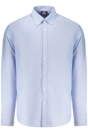 Camisa de manga larga para hombre, color azul, Noruega 1963