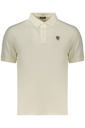 Polo de manga corta para hombre Blauer Apparel, color blanco.