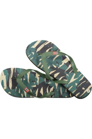 NORUEGA 1963 CALZADO DE PANTUFLA VERDE PARA HOMBRE