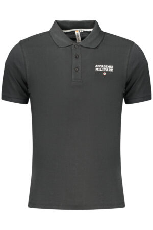 POLO NEGRO DE MANGA CORTA PARA HOMBRE DE LA ACADEMIA MILITAR