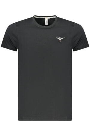 CAMISETA NEGRA DE MANGA CORTA PARA HOMBRE DE LA ACADEMIA MILITAR