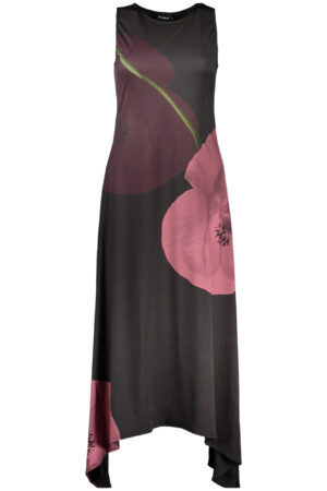 VESTIDO LARGO NEGRO PARA MUJER DE DESIGUAL