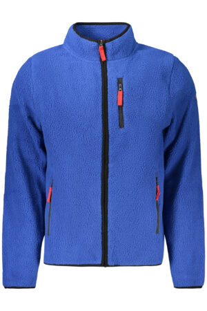 Sudadera azul con cremallera para hombre, Noruega 1963