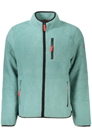 Sudadera verde con cremallera para hombre, Noruega 1963