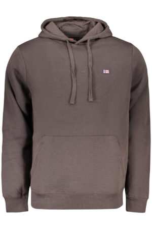 Sudadera marrón con cremallera para hombre, Noruega 1963