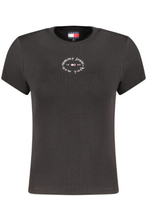 CAMISETA DE MANGA CORTA PARA MUJER DE TOMMY HILFIGER, NEGRA
