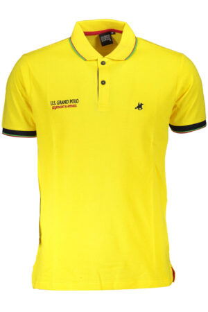 Polo de manga corta para hombre, color amarillo, marca US Grand Polo